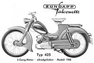 Zndapp-Ersatzteilliste Typ 425 Falconette